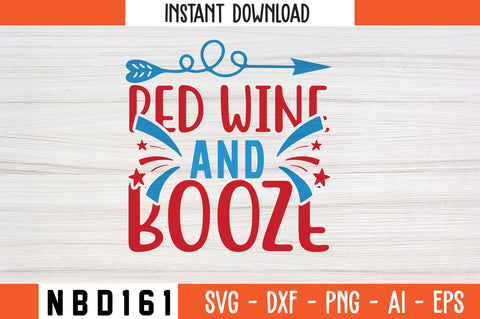 Red Wine and Booze Svg Design SVG Nbd161 