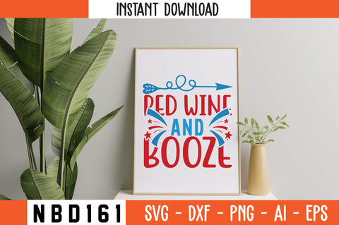 Red Wine and Booze Svg Design SVG Nbd161 