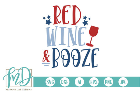 Red Wine and Booze SVG Morgan Day Designs 