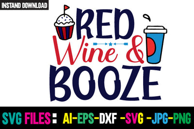 Red Wine & Booze SVG Cut File SVG Newmockups 