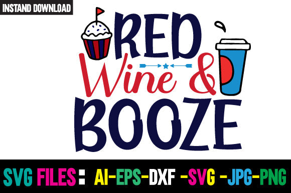 Red Wine & Booze SVG Cut File SVG Newmockups 