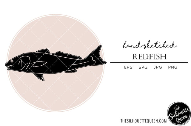 Redfish Hand sketched, hand drawn vector clipart SVG Loveleen Kaur 