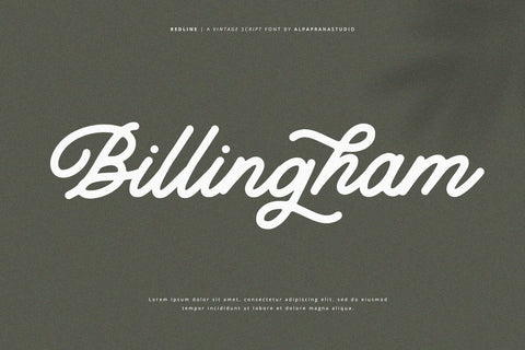 Redline - Vintage Script Font Font Alpaprana Studio 