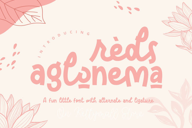 Reds Aglonema Font Zeenesia Std 