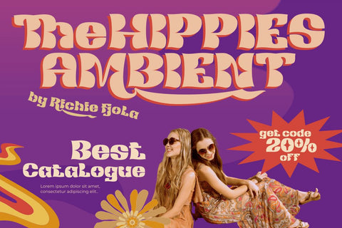 Redsema | Groovy Retro Font Font twinletter 