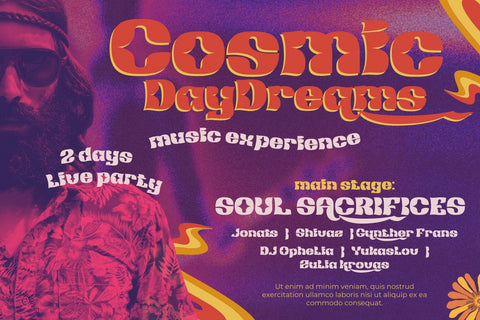 Redsema | Groovy Retro Font Font twinletter 