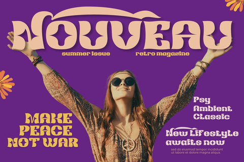 Redsema | Groovy Retro Font Font twinletter 