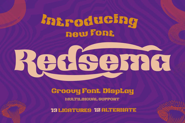 Redsema | Groovy Retro Font Font twinletter 