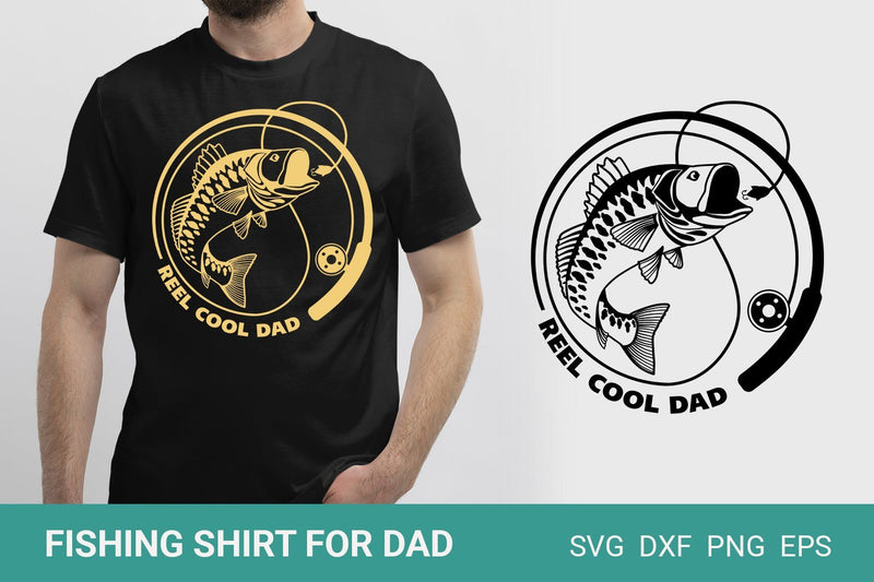 Reel cool dad svg, Fishing shirt for dad SVG KMarinaDesign 