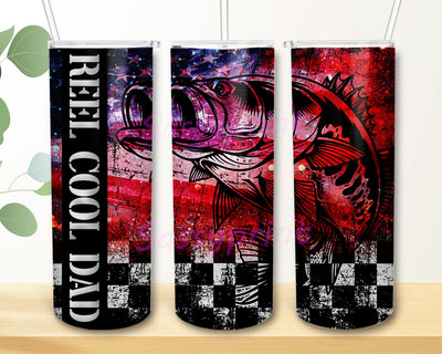 Reel cool dad tumbler PNG, Fishing Dad png Tumbler, Fathers day 20oz Skinny Tumbler Sublimation Designs Sublimation sassyprint 