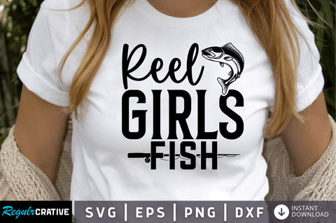 Reel girls fish SVG SVG Regulrcrative 