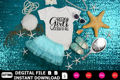 Reel Girls Fish Y' All SVG Shahin alam 