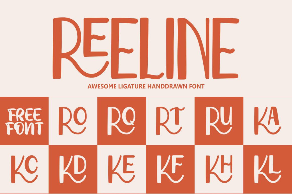 Reeline – Luxury Hand Drawn Font - So Fontsy