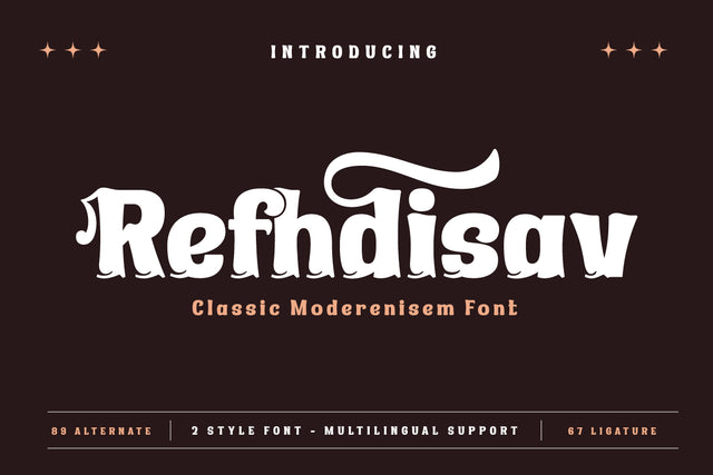 Refhdisav | Serif Classic Modernism Font twinletter 