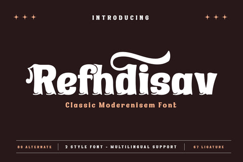 Refhdisav | Serif Classic Modernism Font twinletter 