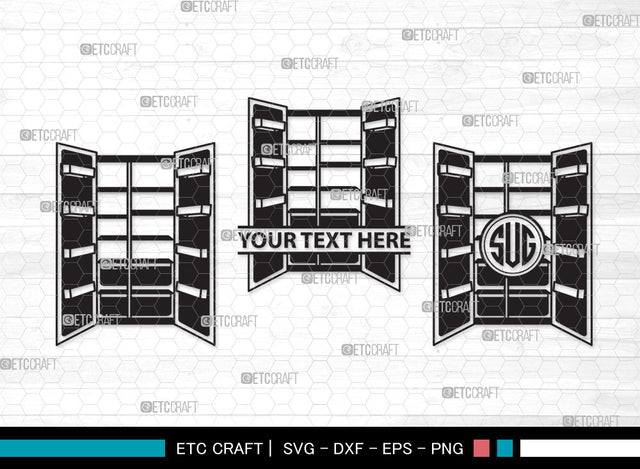 Refrigerator Monogram SVG, Retro Refrigerator Svg, Freezer Svg, Fridge Svg, Refrigerator Stencil Svg, Refrigerator Icon Freezer Svg, Refrigerator Monogram SVG ETC Craft 