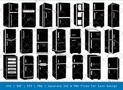 Refrigerator Silhouette, Refrigerator SVG, Fridge Svg, Freezer Svg, Refrigerator Bundle, SB00823 SVG ETC Craft 