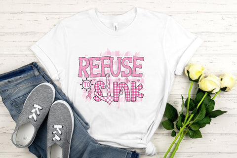Refuse to Sink PNG, Breast Cancer Sublimation Sublimation CraftLabSVG 
