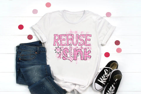 Refuse to Sink PNG, Breast Cancer Sublimation Sublimation CraftLabSVG 