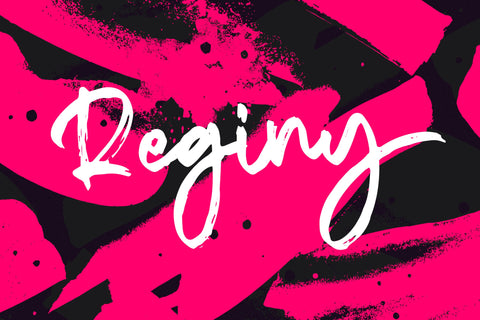 Reginy - Textured Brush Font Font StringLabs 