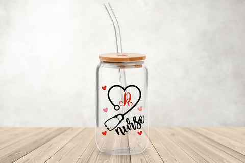 Registered Nurse Glass Can Wrap Bundle SVG Regulrcrative 