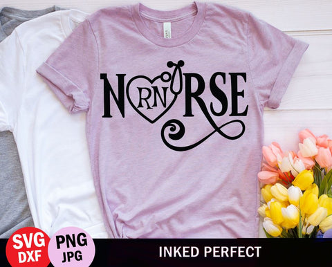 Registered Nurse RN SVG Inked Perfect 