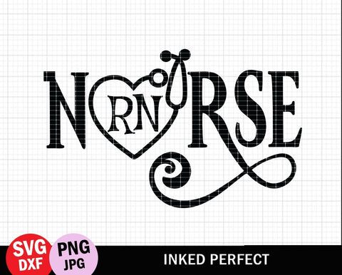 Registered Nurse RN SVG Inked Perfect 