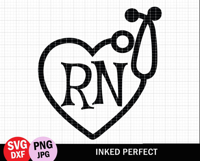 Registered Nurse RN SVG Inked Perfect 