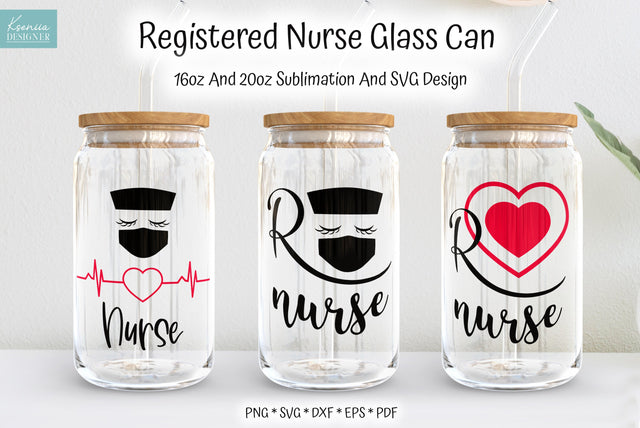 Registered Nurse Sublimation And SVG For Glass Wrap SVG Kseniia designer 
