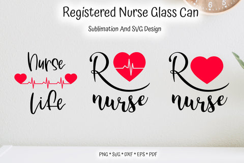 Registered Nurse Sublimation And SVG For Glass Wrap SVG Kseniia designer 