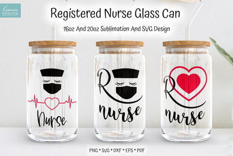 Registered Nurse Sublimation And SVG For Glass Wrap SVG Kseniia designer 