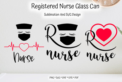 Registered Nurse Sublimation And SVG For Glass Wrap SVG Kseniia designer 