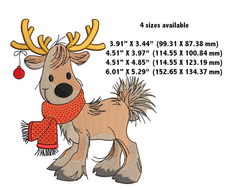 Reindeer #4 Machine Embroidery Design Embroidery/Applique DESIGNS Canada Embroidery 