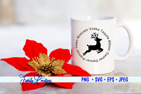Reindeer Alcohol Names SVG Family Creations 