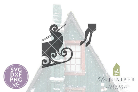 Reindeer and Sleigh Christmas Sign | Sleigh SVG | Reindeer SVG SVG LilleJuniper 
