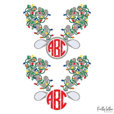 Reindeer Antler Monogram Frames SVG Kelly Lollar Designs 
