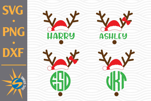 Reindeer Atler Monogram SVG, PNG, DXF Digital Files Include SVG SVGStoreShop 