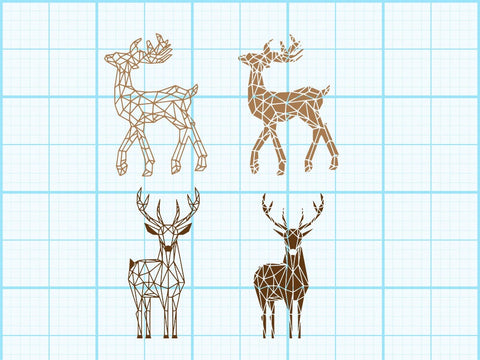 Reindeer Christmas Geomatical Print SVG Johan Ru designs 
