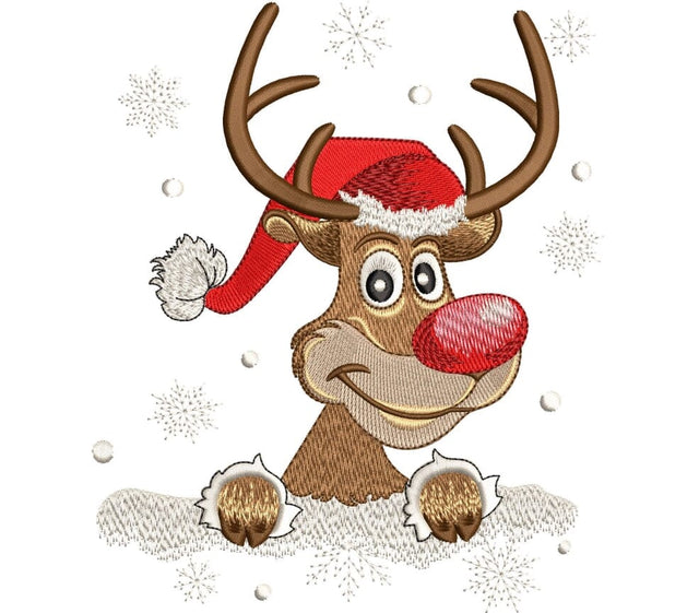 Reindeer Christmas Machine Embroidery design, Holiday Embroidery. Embroidery/Applique DESIGNS ArtEMByNatalia 