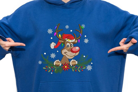 Reindeer Christmas Machine Embroidery design, Holiday Embroidery. Embroidery/Applique DESIGNS ArtEMByNatalia 