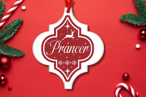 Reindeer Christmas Ornament SVG Bundle SVG DESIGNISTIC 