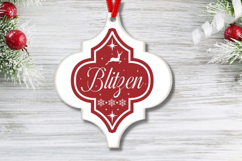 Reindeer Christmas Ornament SVG Bundle SVG DESIGNISTIC 