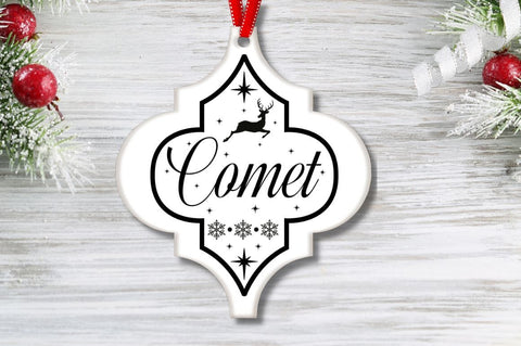 Reindeer Christmas Ornament SVG Bundle SVG DESIGNISTIC 