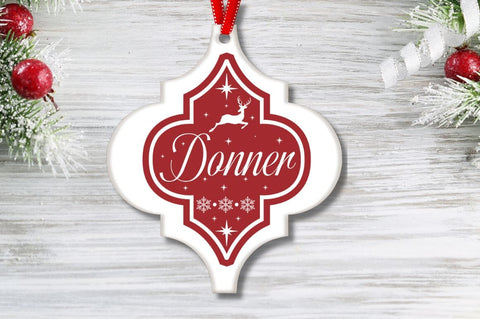 Reindeer Christmas Ornament SVG Bundle SVG DESIGNISTIC 