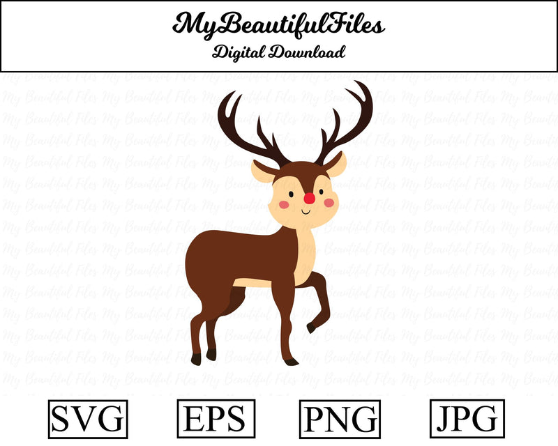 reindeer - christmas SVG MyBeautifulFiles 