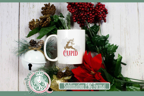 Reindeer-Cupid Sublimation Sublimation QueenBrat Digital Designs 