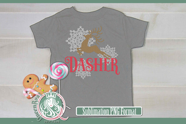 Reindeer-Dasher Sublimation Sublimation QueenBrat Digital Designs 