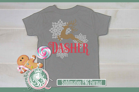 Reindeer-Dasher Sublimation Sublimation QueenBrat Digital Designs 