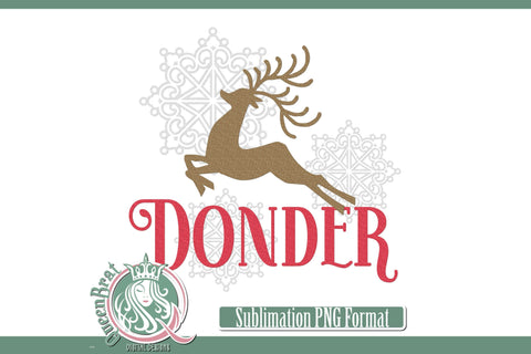 Reindeer-Donder Sublimation Sublimation QueenBrat Digital Designs 