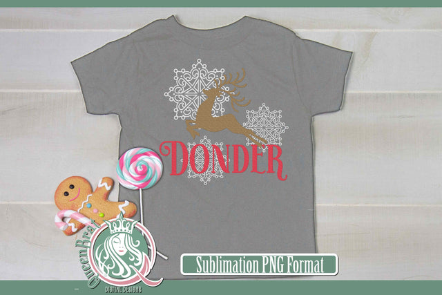 Reindeer-Donder Sublimation Sublimation QueenBrat Digital Designs 